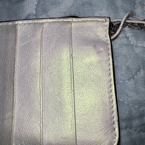 Christian Louboutin Credilou White Irridescent Card Case Compact Wallet - Picture 4 of 14